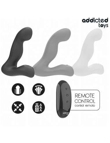 ADDICTED TOYS - MASAJEADOR PROSTÁTICO OSCILANTE CON MODO PULSACIONES CONTROL REMOTO