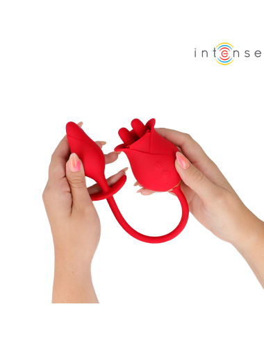 INTENSE - MELANIE DOBLE ESTIMULADOR CLÍTORIS CON LENGUA ZIGZAG