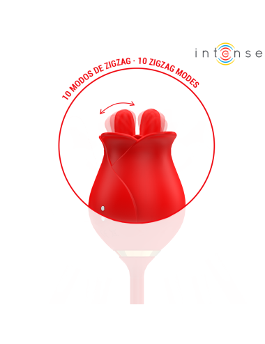 INTENSE - MELANIE DOBLE ESTIMULADOR CLÍTORIS CON LENGUA ZIGZAG