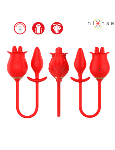 INTENSE - MELANIE DOBLE ESTIMULADOR CLÍTORIS CON LENGUA ZIGZAG