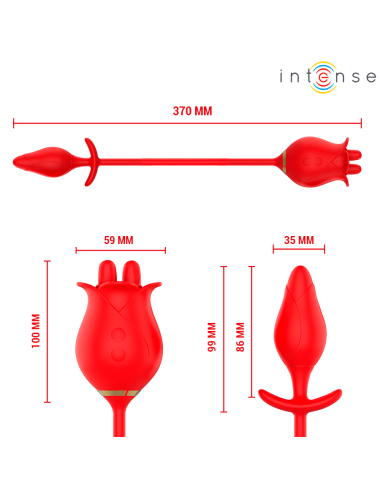 INTENSE - MELANIE DOBLE ESTIMULADOR CLÍTORIS CON LENGUA ZIGZAG