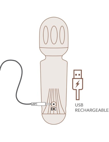 ROCKS-OFF - MINI VARITA RECARGABLE 16 FUNCIONES VIOLETA