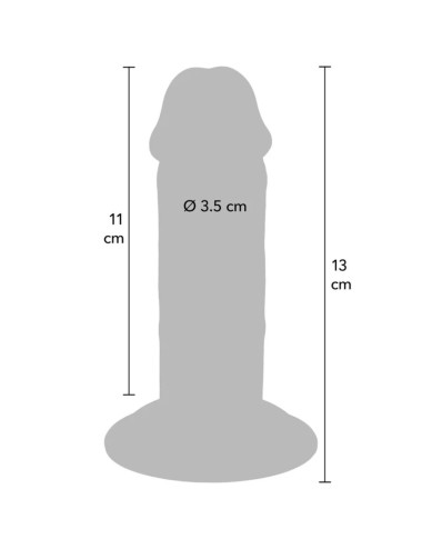 GET REAL - DILDO DELUXE DONG GRUESO DE DOBLE DENSIDAD TPE 13 CM