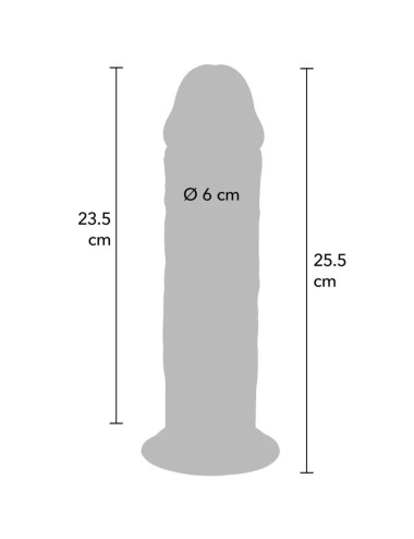 GET REAL - DILDO DELUXE DONG GRUESO DE DOBLE DENSIDAD TPE 25.5 CM