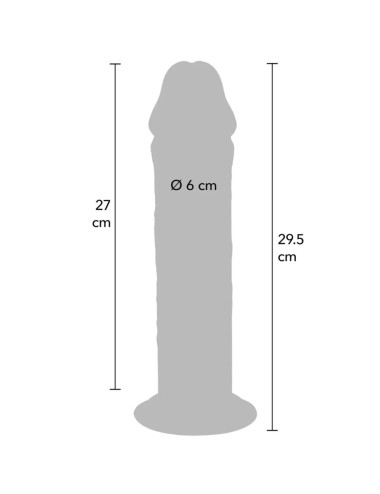 GET REAL - DILDO DELUXE DONG GRUESO DE DOBLE DENSIDAD TPE 29.5 CM