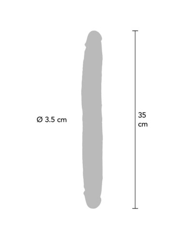 GET REAL - DILDO DOBLE DONG DE SILICONA CARAMELO 35 CM