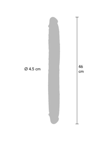 GET REAL - DILDO DOBLE DONG DE SILICONA CARAMELO 46 CM
