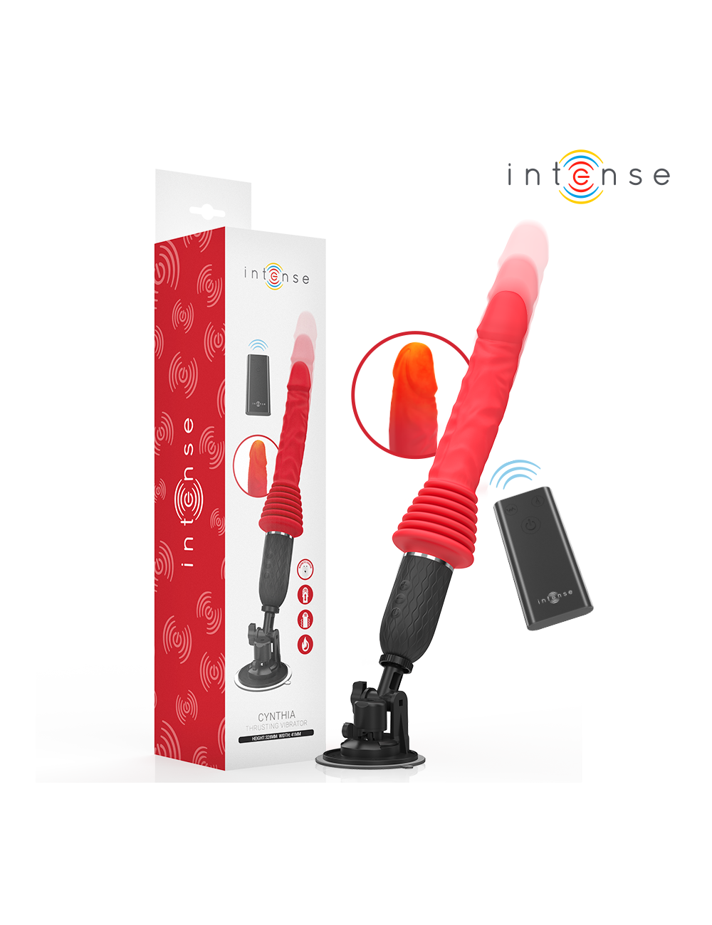 INTENSE - CYNTHIA VIBRADOR THRUSTING CONTROL REMOTO CON CALOR