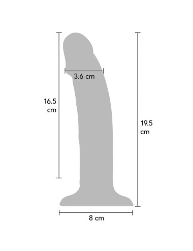 GET REAL - DILDO REALISTA VIBRADOR DE SILICONA CLARO 19.5 CM