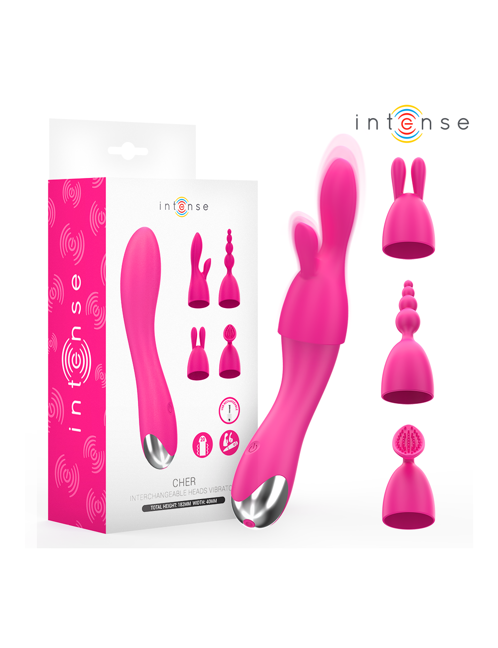 INTENSE - CHER VIBRADOR 20 PATRONES CON CABEZALES INTERCAMBIABLES
