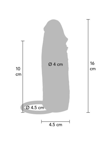 GET REAL - FUNDA HYDRATED SKIN DE SILICONA PARA PENE CARAMELO 16 CM