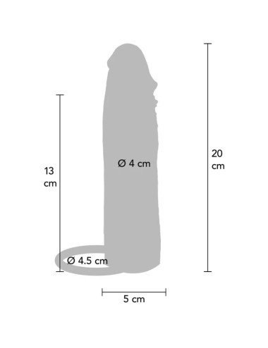 GET REAL - FUNDA HYDRATED SKIN DE SILICONA PARA PENE CARAMELO 20 CM