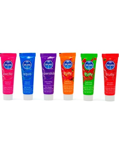 SKINS - VITAL & FRUITY LUBES KIT LUBRICANTES 6 x 12 ML