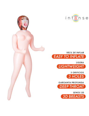 INTENSE DOLLS - SCARLETT MUÑECA HINCHABLE CON TRES ORIFICIOS