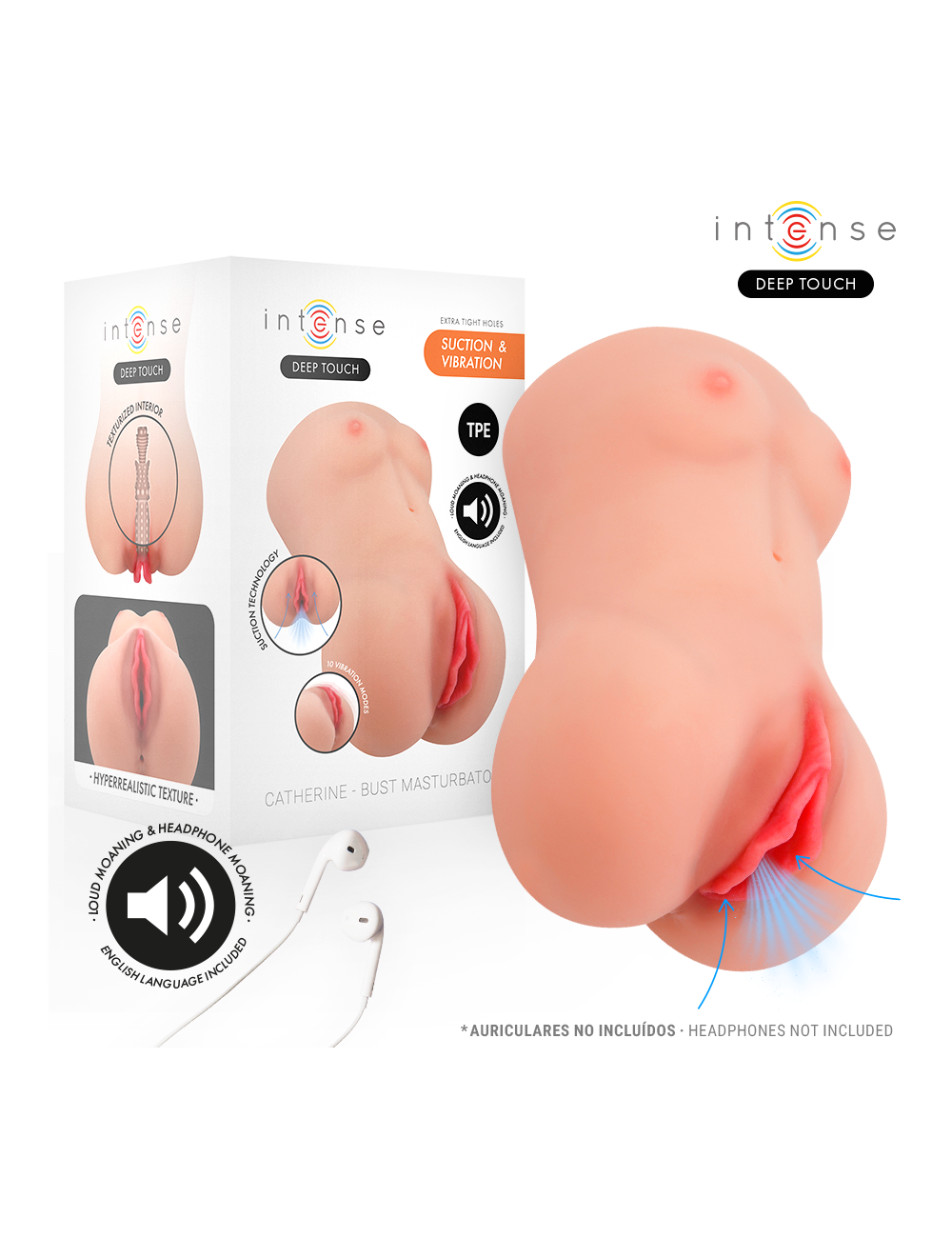 INTENSE DEEP TOUCH - CATHERINE MASTURBADOR CON VOZ VIBRADOR & SUCCIÓN