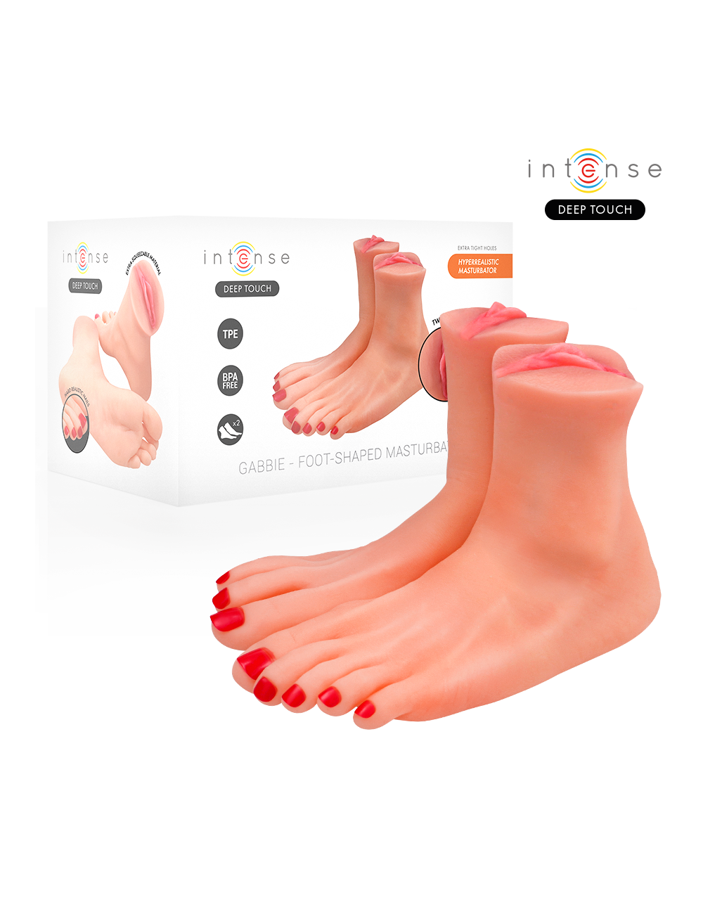 INTENSE DEEP TOUCH - GABBIE MASTUBADOR DE DOS PIEZAS EN FORMA DE PIE