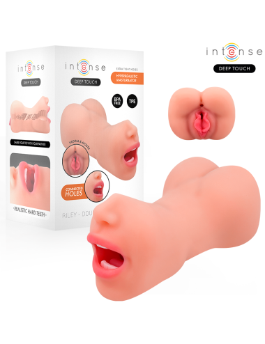 INTENSE DEEP TOUCH - RILEY MASTURBADOR DOBLE BOCA & VAGINA