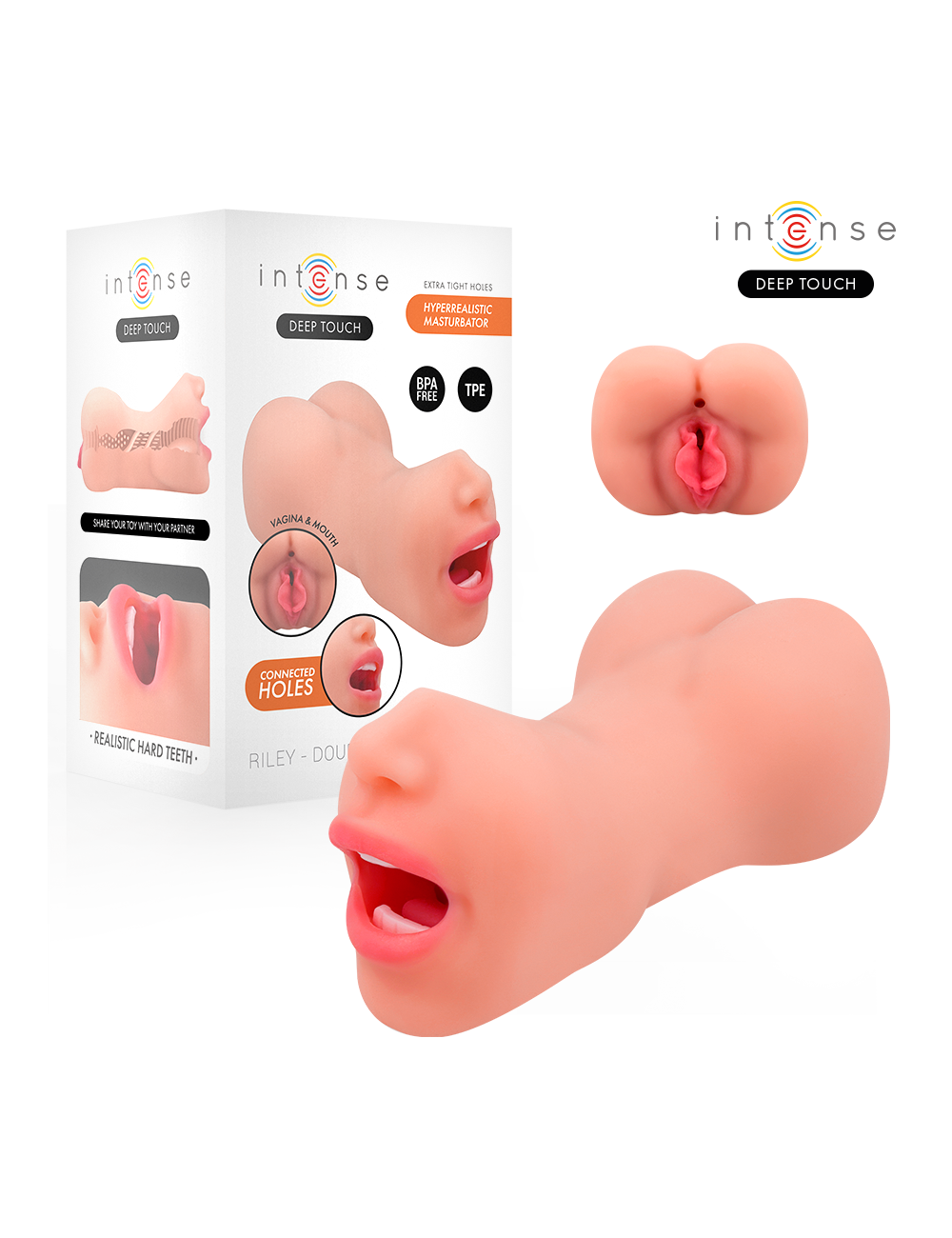 INTENSE DEEP TOUCH - RILEY MASTURBADOR DOBLE BOCA & VAGINA