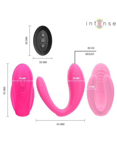 INTENSE - JULIA VIBRADOR & ESTIMULADOR DE PINZAS CONTROL REMOTO