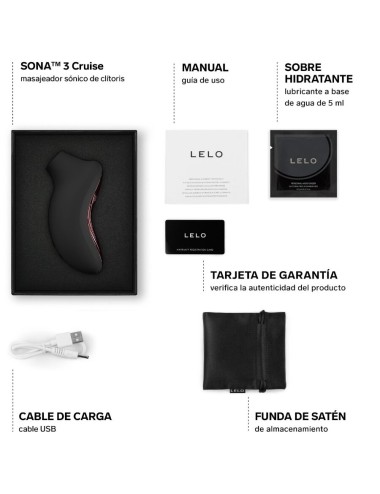 LELO - SONA 3 CRUISE MASAJEADOR SÓNICO DE CLÍTORIS NEGRO