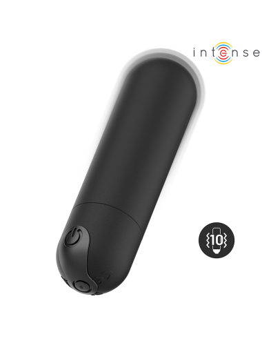 INTENSE - KAREN MINI BALA VIBRADORA 10 MODOS RECARGABLE NEGRO