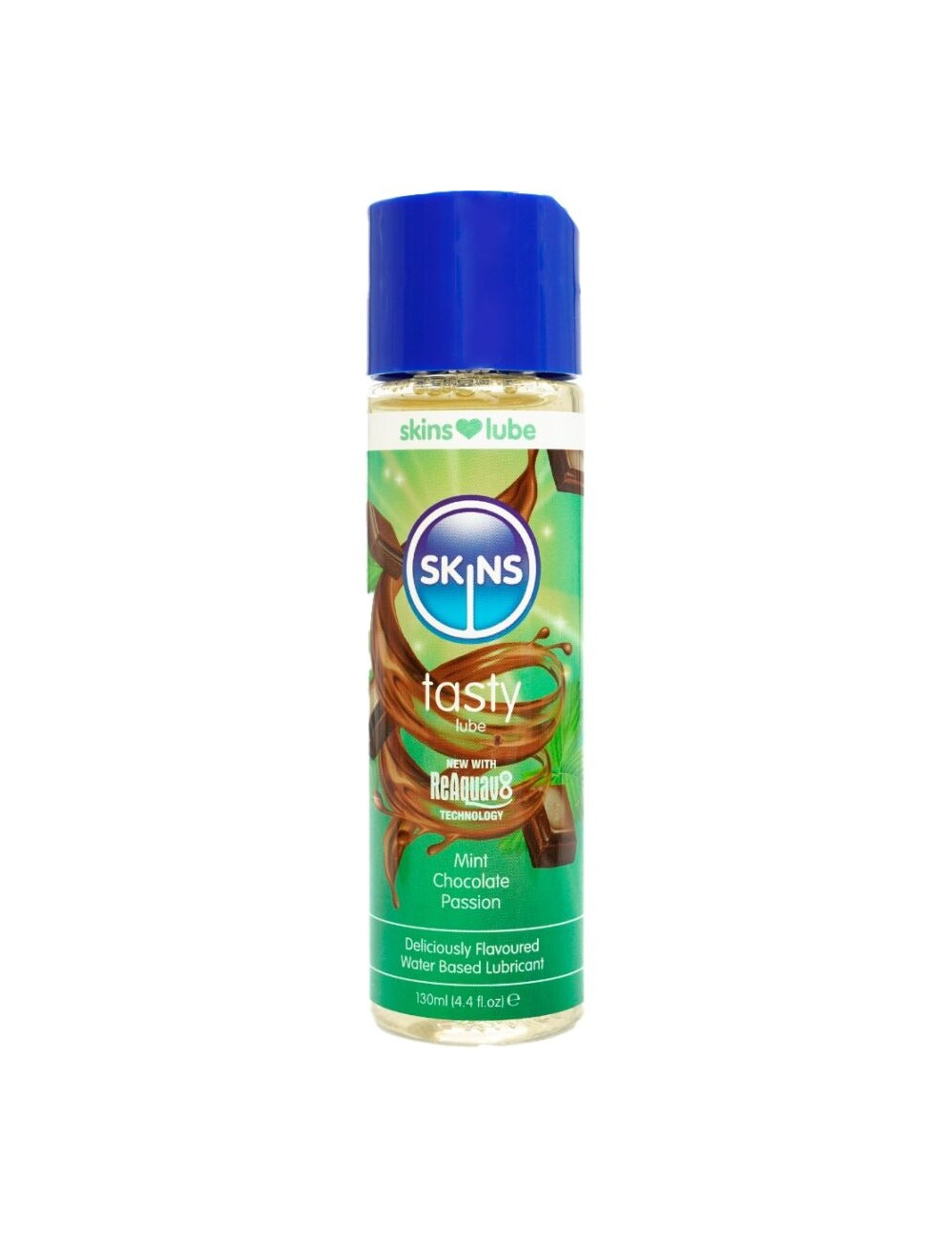 SKINS - TASTY LUBRICANTE BASE DE AGUA MENTA & CHOCOLATE 130 ML