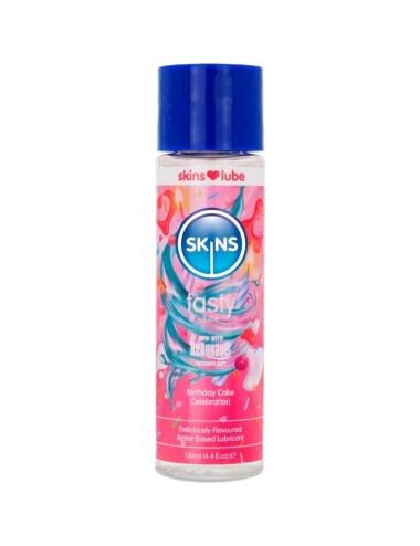 SKINS - TASTY LUBRICANTE BASE DE AGUA TARTA CUMPLEAÑOS 130 ML