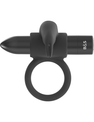 BLACK&SILVER - BURTON ANILLO 10 MODOS VIBRACIÓN NEGRO