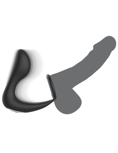 BLACK&SILVER - MASAJEADOR ANAL CONTROL REMOTO SILICONA RECARGABLE NEGRO