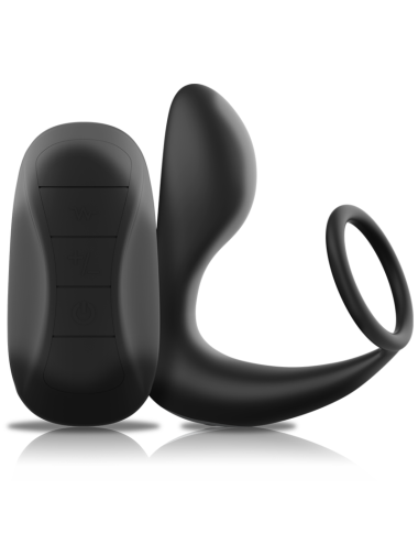 BLACK&SILVER - MASAJEADOR ANAL CONTROL REMOTO SILICONA RECARGABLE NEGRO