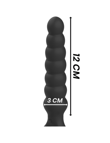BLACK&SILVER - BOB POTENTE VIBRADOR DILATADOR ANAL SILICONA
