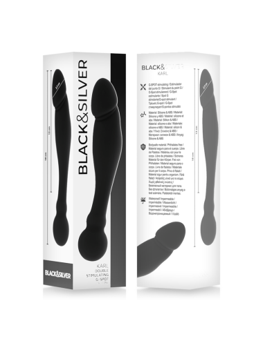 BLACK&SILVER - KARL DILDO ESTIMULADOR PUNTO G 18 CM