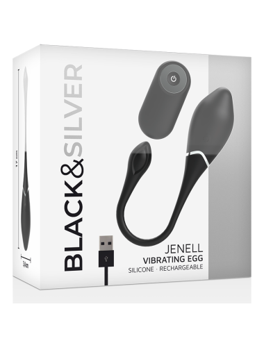BLACK&SILVER - JENELL HUEVO VIBRADOR RECARGABLE