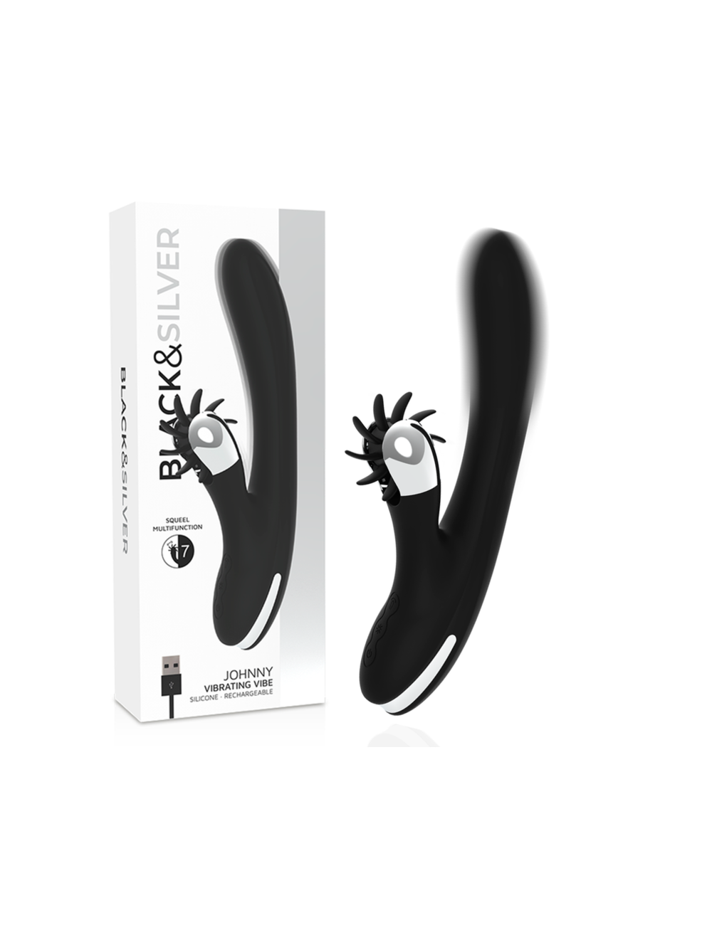 BLACK&SILVER - BUNNY JOHNNY VIBRATING VIBE