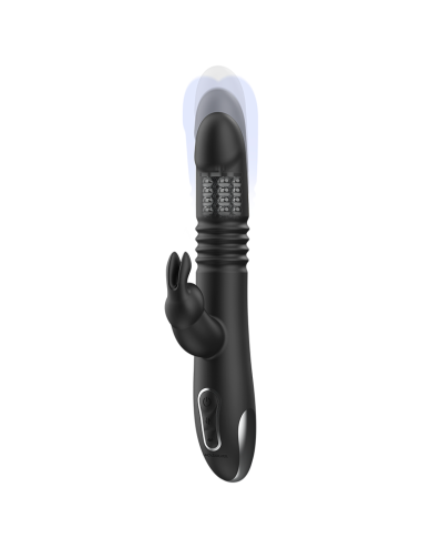 BLACK&SILVER - KENJI VIBRADOR RABBIT UP & DOWN COMPATIBLE CON WATCHME