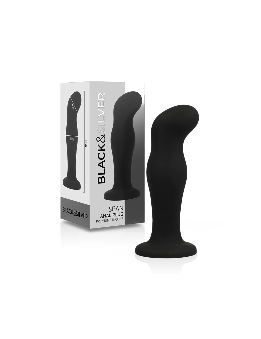 BLACK&SILVER - SEAN PLUG ANAL SILICONA PREMIUM NEGRO