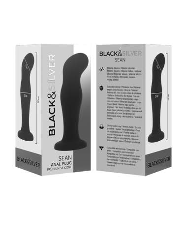 BLACK&SILVER - SEAN PLUG ANAL SILICONA PREMIUM NEGRO