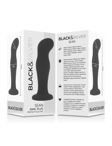 BLACK&SILVER - SEAN PLUG ANAL SILICONA PREMIUM NEGRO