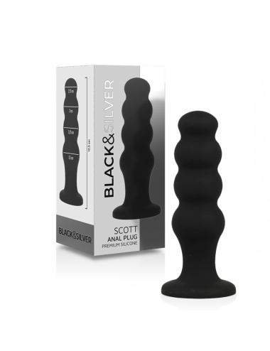 BLACK&SILVER - SCOTT PLUG ANAL SILICONA PREMIUM NEGRO