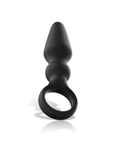 BLACK&SILVER - OZZY POTENTE VIBRADOR PLUG ANAL SILICONA
