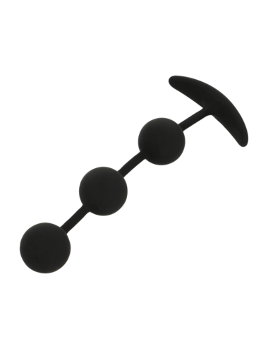 BLACK&SILVER - HARRY ROSARIO ANAL 3 ESFERAS SILICONA 14 CM