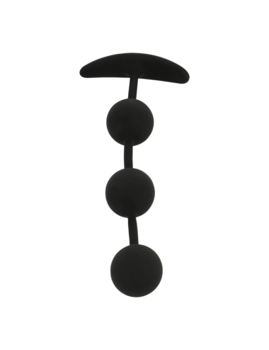 BLACK&SILVER - HARRY ROSARIO ANAL 3 ESFERAS SILICONA 14 CM