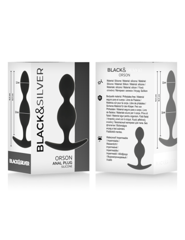 BLACK&SILVER - ORSON PLUG SILICONA 2 ONDAS ANALES 9 CM