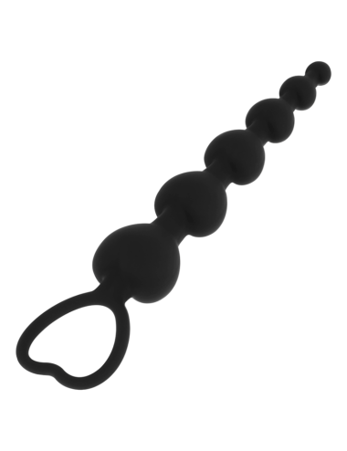 BLACK&SILVER - MILA CADENA ANAL DE CORAZONES 18 CM