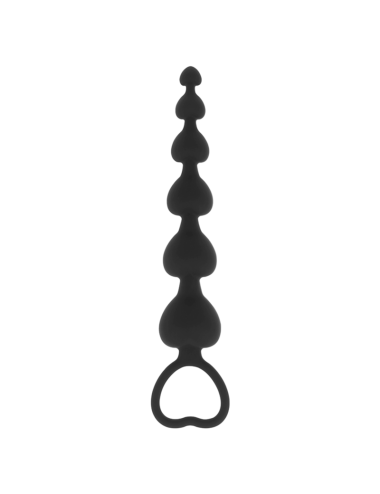 BLACK&SILVER - MILA CADENA ANAL DE CORAZONES 18 CM