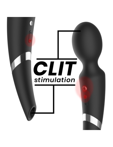 BLACK&SILVER - BECK WAND Y SUCCIONADOR 2 EN 1 SILICONA