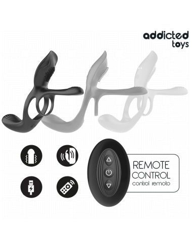 ADDICTED TOYS - DOBLE ANILLO PARA EL PENE CON ESTIMULADOR DE CLÍTORIS