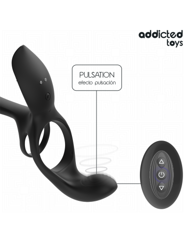 ADDICTED TOYS - DOBLE ANILLO PARA EL PENE CON ESTIMULADOR DE CLÍTORIS
