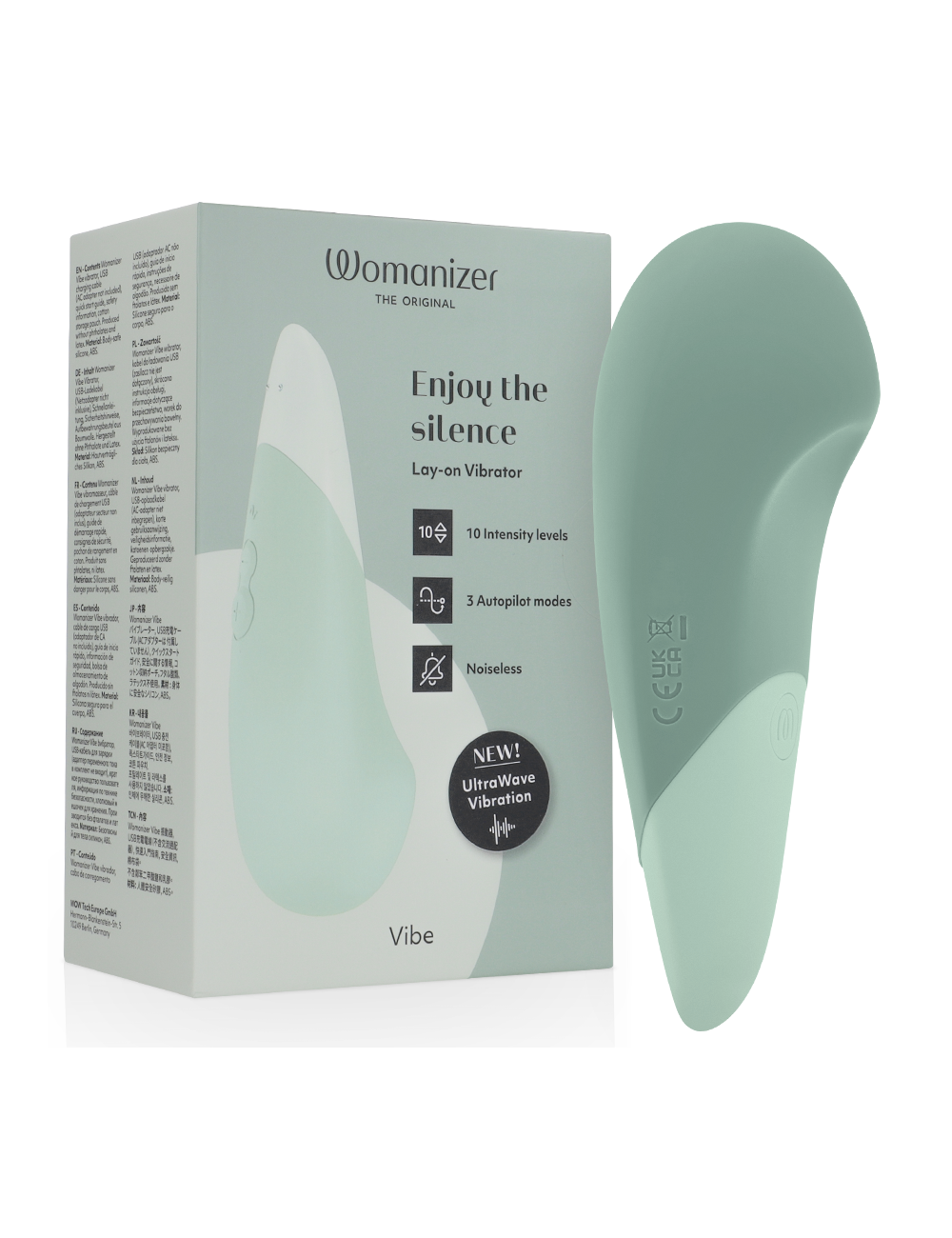 WOMANIZER - VIBE VIBRADOR LAY-ON SILENCIOSO VERDE CLARO