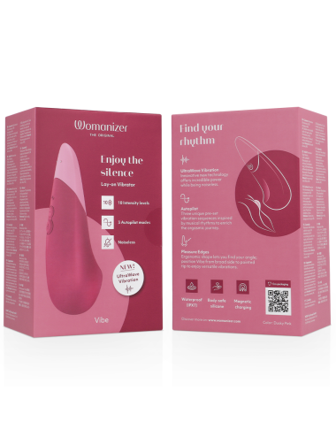 WOMANIZER - VIBE VIBRADOR LAY-ON SILENCIOSO ROSA OSCURO